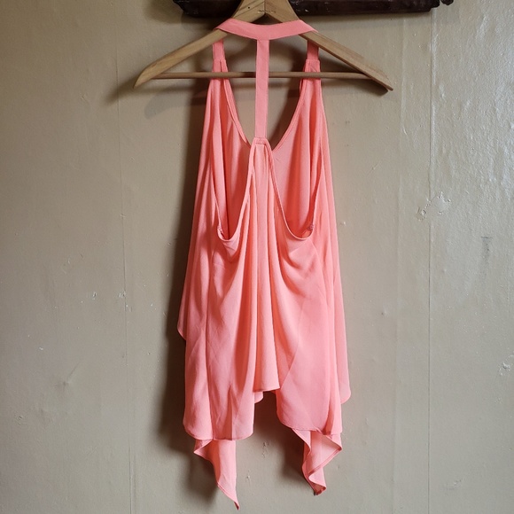 NWT Elan Coral Flowy Racerback Top Size Small - Picture 2 of 6